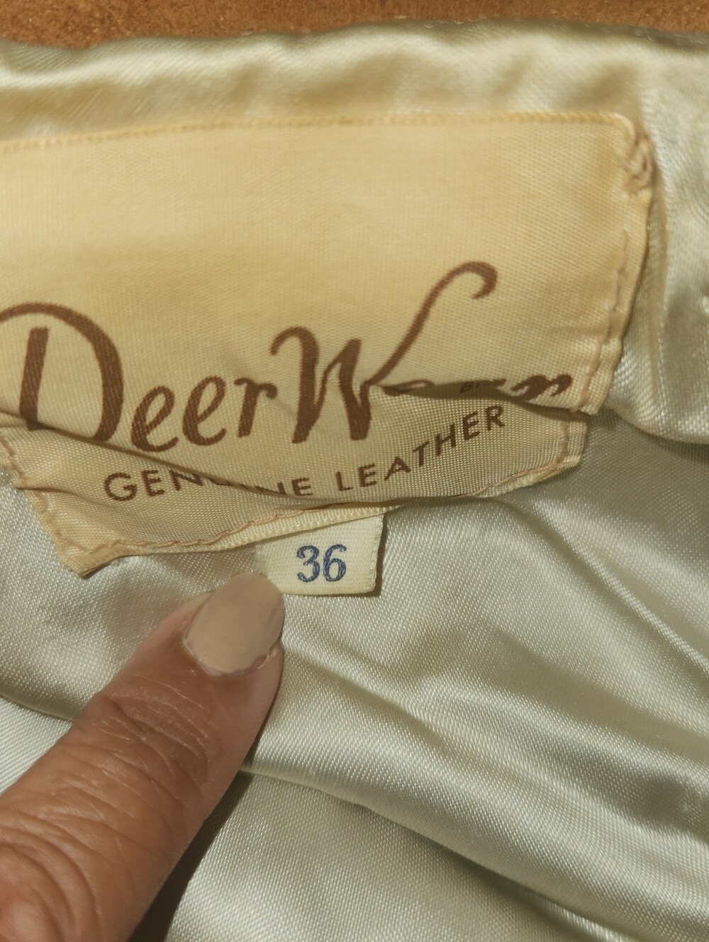 Vintage Deer Wear Suede Fringe Jacket 70s Brown Small. - Picture 4 of 7